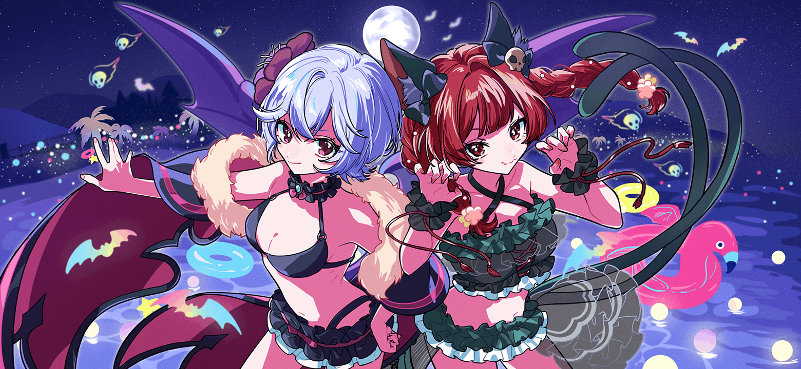 想起カード解説/水着レミリア＆水着お燐01 - 東方幻想エクリプス